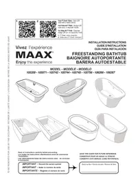 Notice Maax 106266 Baignoire