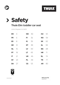 Notice THULE ELM Siège de voiture
