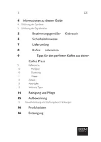 Notice BEEM COFFEE PRESS Non catégorisé