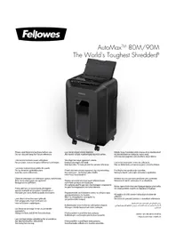 Notice FELLOWES AUTOMAX 80M Destructeur de document