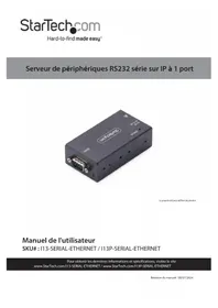 Notice StarTech.com I13P-SERIAL-ETHERNET Extension audio/video