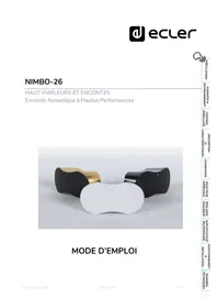 Notice Ecler NIMBO-26 Haut-parleur