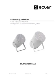 Notice Ecler EPRS10TI Haut-parleur