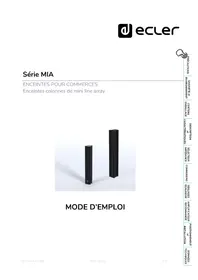 Notice Ecler MIA-82 Haut-parleur