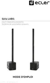 Notice Ecler LABI1-SB18 Caisson de basses