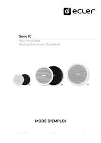 Notice Ecler IC3 Haut-parleur