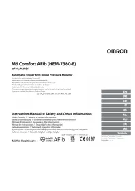 Notice OMRON M6 COMFORT AFIB HEM-7380-E Tensiomètre