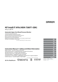Notice OMRON M7 INTELLI IT AFIB HEM-7380T1-EBK Tensiomètre