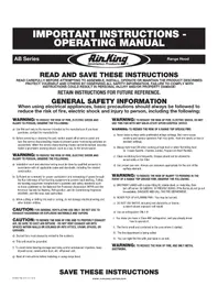 Notice Air King AB36WH Hotte