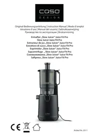 Notice CASO JUICE FIT PRO Extracteur de jus