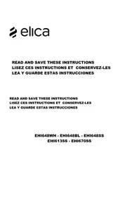 Notice ELICA EHI613SS Hotte