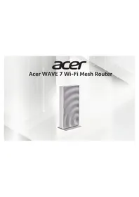 Notice ACER WAVE 7 Maison intelligente