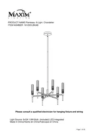 Notice Maxim FLAMBEAU 16125CLBKAB Lampe