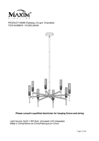 Notice Maxim FLAMBEAU 16128CLBKAB Lampe