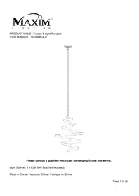 Notice Maxim TWISTER 12236BKGLD Lampe