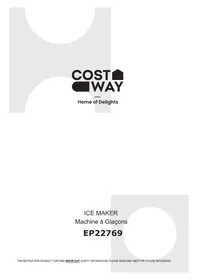 Notice COSTWAY EP22769 Machine à glaçons