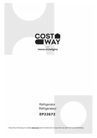 Notice COSTWAY EP22672 Réfrigérateur