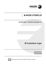 Notice FAGOR FACG200S Autres appareil de cuisine