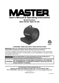 Master MAC-701-DR - Ventilateur