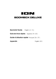 Notice ION BOOMBOX DELUXE Système hifi