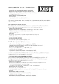 Notice Kasp K60090D Coffre-fort