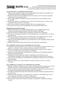 Notice Kasp K470810D Serrure