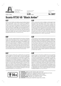 Notice Italeri SCANIA R730 V8 “BLACK AMBER” Maquettisme