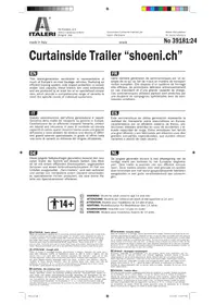 Notice Italeri CURTAINSIDE TRAILER "SHOENI.CH Maquettisme