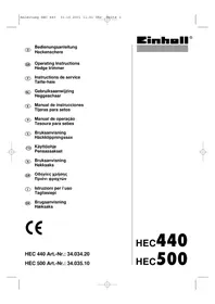 Notice EINHELL HEC 440 Taille-haies