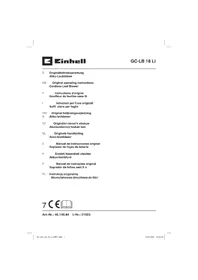 Notice EINHELL GC-LB 18 LI Souffleur