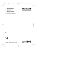 Notice EINHELL LOF 850 E Rabot
