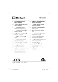 Notice EINHELL TE-PL 920 Rabot