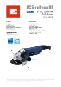 Notice EINHELL BT-AG 2350/180 Broyeur