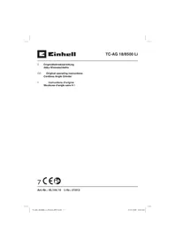 Notice EINHELL TC-AG 18/8500 LI Broyeur