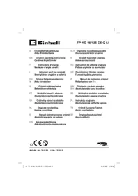 Notice EINHELL TP-AG 18/125 CE Q LI Broyeur
