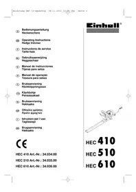 Notice EINHELL ROYAL HEC 410 Taille-haies