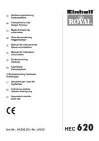 Notice EINHELL ROYAL HEC 620 Taille-haies