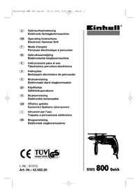 Notice EINHELL BMS 800 Perceuse
