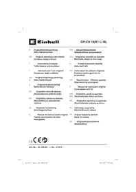 Notice EINHELL GP-CH 18/61 LI BL Taille-haies