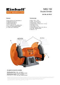 Notice EINHELL NBG 150 Broyeur