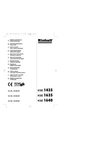 Notice EINHELL KSE 1635 Scie