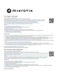 Notice Mikrotik GPEN21 Commutateur