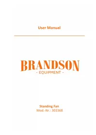 Notice Brandson 303368 Ventilateur