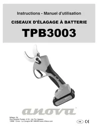 Notice Anova TPB3003 Paire de ciseaux