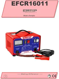 Notice Emtop EFCR16011 Chargeur de piles