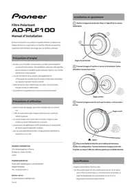 Notice PIONEER AD-PLF100 Dashcam