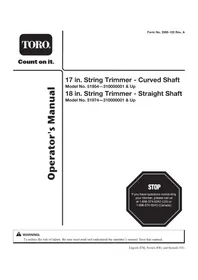 Notice TORO 51998 Coupe-herbe