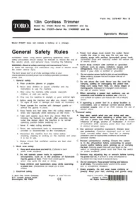 Notice TORO I51020 Coupe-herbe