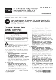 Notice TORO 51498T Coupe-herbe