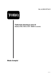 Notice TORO 51597 Coupe-herbe